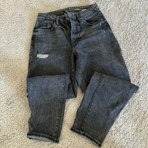 Old navy jeans. Distressed black size 6 perfect condition